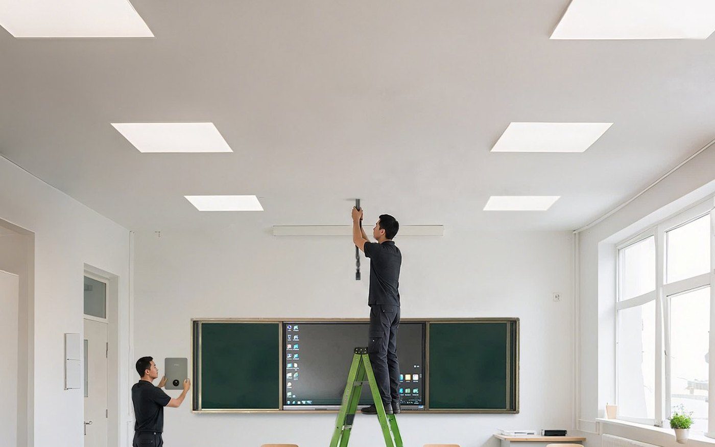 吊顶远场麦克风的安装施工过程